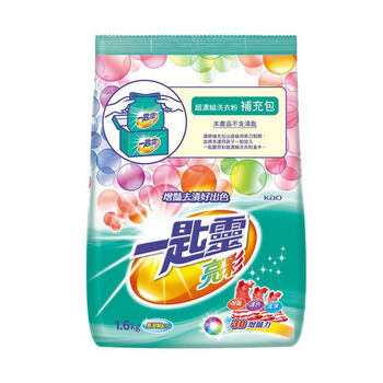 花王（KAO）洗衣粉1.6kg大袋装 亮彩增艳防褪护色持久留香强力去污洗衣服香