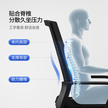 奈高（NAIGAO）椅子电脑椅办公椅会议椅商业办公椅座椅人体工学椅网布弓形椅