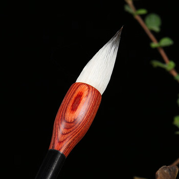 芬尚  mb1505 文房四宝之蒜头笔 紫兔兼毫毛笔中号 隶书国画 写意牡丹葡萄水彩出锋4cm