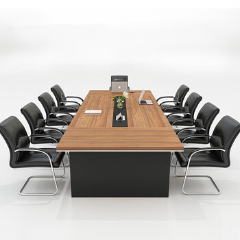 圣黎简约会议桌长桌加厚款办公桌培训开会长条桌椅组合2.0*1.0米桌