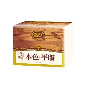 双灯平板卫生纸 本色纸实惠装 328张/包 12包装