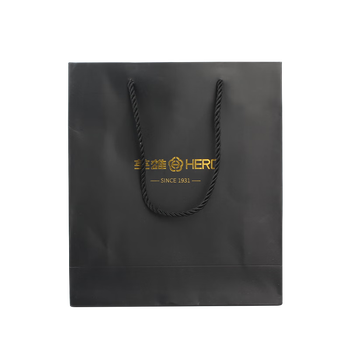 英雄（HERO）【升学礼物】配件礼品手提袋 时尚商务办公礼品袋 黑色中号