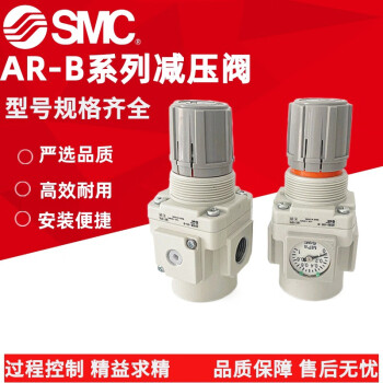 SMC减压阀AR20/AR30/AR40-01/02/03/04/B/G/E/BG/BE/H-B AR20-02BG-B(支架+外置表)【图片 ...