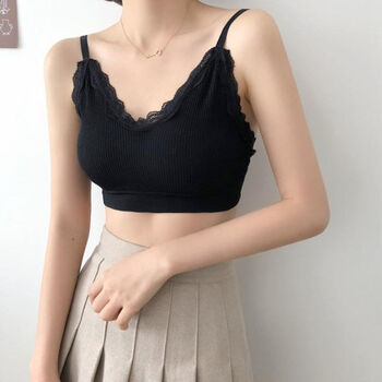 2019春夏新款韩版学生简约色无钢圈少女聚拢无痕抹胸内衣裹胸女 #ee