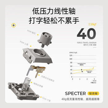 洛斐(Lofree)小顺青春版100键无线机械键盘矮轴三模Gasket键盘 灰色轻灵 洛斐(Lofree)小顺青春版100键无线机械键盘矮轴三模Gasket键盘 灰色轻灵