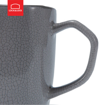 乐扣乐扣（LOCK&LOCK）创意马克杯水杯办公室个性带把陶瓷杯余韵单杯 颜色随机