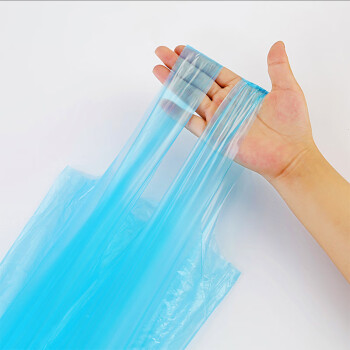 洁成手提背心式加厚垃圾袋46cm*63cm*30只*5卷150只大号塑料清洁袋