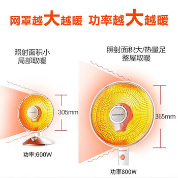 长虹CHANGHONG取暖器小太阳电暖器电暖气取暖烤火炉落地电热两档调节速热倾倒断电可摇头CDN-RT25LSS