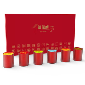 小茶匠茶叶特级红茶金骏眉6大茗茶御茗阁尊享18罐组合茶礼148g 随机发货