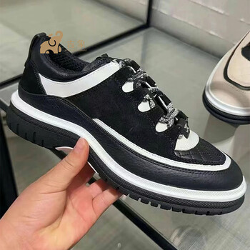 足元軽やか 国内 CHANEL 25C スニーカー ファブリック ベージュ ベージュ系 25.5cm CHANEL(シャネル) スニーカー(レディース