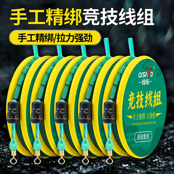 臻佑（Grsaed）竞技线组绑好成品主线组全套原丝钓鱼线线组钓鱼配件5卷5.4米3.0#