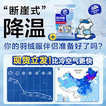 维达（Vinda）羽绒服清洁湿巾 10片8包 小包便携擦鞋湿巾免洗去污湿纸巾