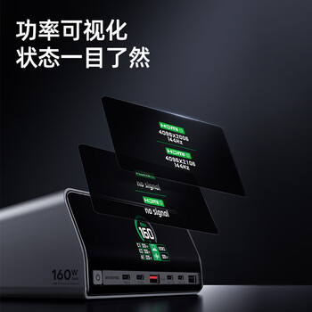 移速(MOVE SPEED)11合1桌面充扩展坞160W氮化镓AI智控屏显拓展坞10Gbps传输三屏异显免驱动适配windows/macOS4K投屏 移速(MOVE SPEED)11合1桌面充扩展坞160W氮化镓AI智控屏显拓展坞10Gbps传输三屏异显免驱动适配windows/macOS4K投屏