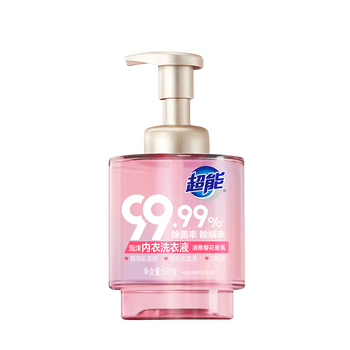 超能 泡沫内衣洗衣液 1斤(500g) 轻松去血渍 99.99%除菌除螨 0刺激