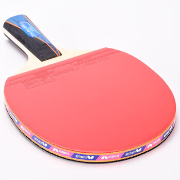 蝴蝶乒乓球拍波尔3000直拍短柄双面反胶纯木合板专业级高弹成品单拍