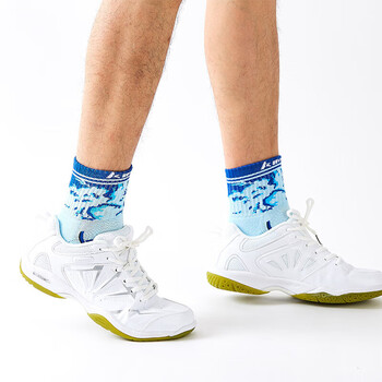 kawasaki川崎羽毛球袜袜子男毛巾底跑步运动短袜6103（三双装) 蓝色 均码 