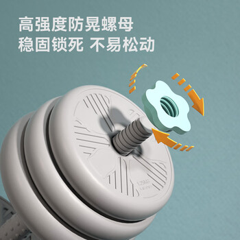 HEAD海德哑铃男女士通用杠铃套装包胶可调节拆卸组合套装10kg HEAD海德哑铃男女士通用杠铃套装包胶可调节拆卸组合套装10kg