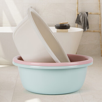 本迪大号加厚洗脸盆36cm三只装洗脸盆洗菜盆洗脚盆学生塑料盆泡脚盆