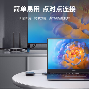 海备思无线投屏器Type-C点对点同屏器USB双接口高清传输适用笔记本电脑接电视投影仪显示器家用办公会议