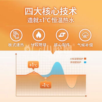 小松鼠（squirrel）壁挂炉天然气家用燃气壁挂炉 冷热两用 淋浴暖气地暖取暖锅炉 全预混冷凝 LL1GBQ25-M6
