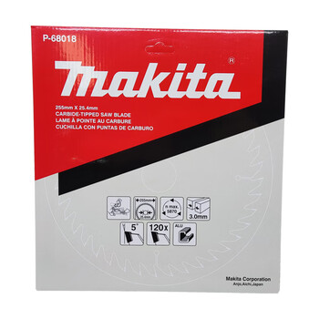 牧田（MAKITA）铝合金锯片切割片铝材用10寸锯片切割机255mm120齿 P-68018