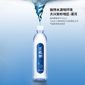 北极泉 饮用天然矿泉水500ml*15瓶整箱装弱碱性会议办公家庭用水