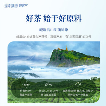 碧潭飘雪茉莉花茶 峨眉山特级50g*2双罐茶叶礼盒装 伴手礼35004