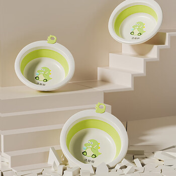 妙然洗脸盆折叠盆30cm2个装婴儿出差便携新生儿脸盆可挂折叠洗屁屁盆