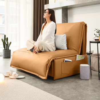 卡维图 电动沙发床单人多功能两用可折叠书房卧室推拉伸缩可储物 海绵