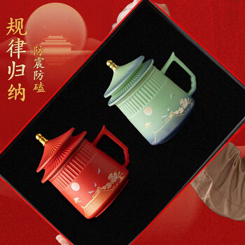 阿波罗之梦故宫风文创结婚礼物新婚送新人订婚七夕情侣水杯对杯龙凤杯礼品