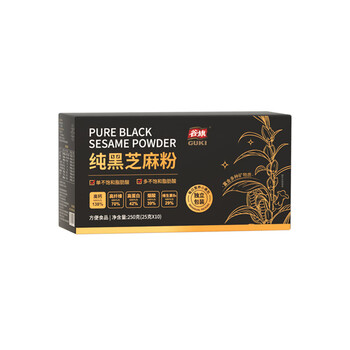 谷旗纯黑芝麻粉250g（10包） 原味高钙芝麻糊烘培用即食冲饮代餐粉
