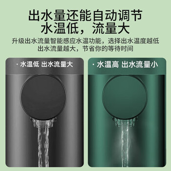 西屋（Westinghouse）即热式饮水机家用迷你小型台式桌面饮水机桶装水速热开水机自动上水办公室茶吧机 WFH-T324星空灰