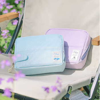 国誉(KOKUYO)Littlewoods系列HACO HACO收纳整理包中包桌立式收纳包笔袋 鸢尾紫 1个装 WSG-BBN02LV