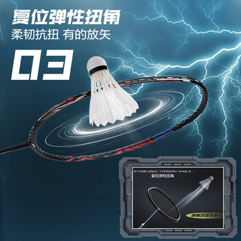 李宁（LI-NING）羽毛球拍单拍“要你命”2000全碳素比赛训练AYPR010黑红4U 已穿线