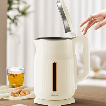 小画仙电水壶 双层防烫热水壶1.8L大容量家用烧水壶 304不锈钢电热水壶自动断电LDSH-1803