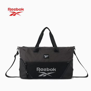 锐步防泼水大容量健身运动包可拆卸肩带多场景通勤旅行包 黑色