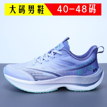 运动鞋男单网碳板综合训练跑步鞋飞燃软底轻便灰兰22952碳板跑鞋41