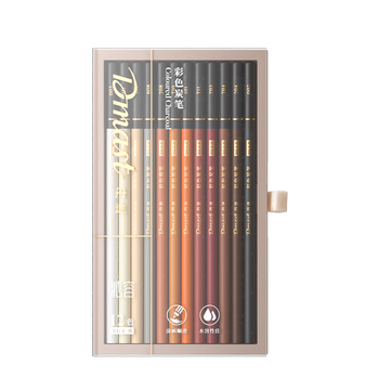 得力（deli）丹途彩色炭笔沁容套装（12支/盒）专业绘画手绘素描彩绘软款画画RK4-B女孩儿童礼物