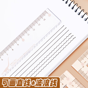 晨光（M&G）中华恐龙套尺尺子套装小学生考试 4件套（直尺15cm+三角尺*2+量角器）中高考