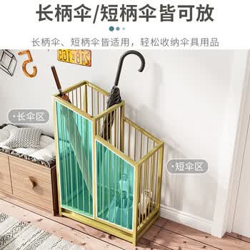 来采雨伞架收纳架家用酒店大堂商用雨伞收纳桶放伞 双格黑色大号LCX6