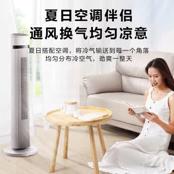 美的电风扇家用塔扇立式摇头定时落地扇无叶风扇 ZAE09MA
