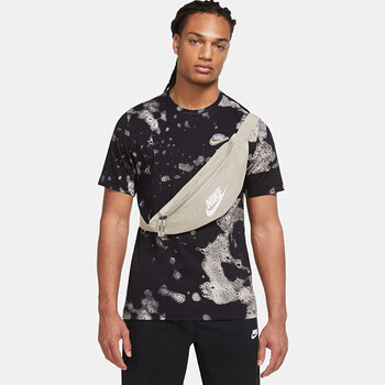 耐克（NIKE）NIKE男女腰包 单肩包斜挎包胸包休闲包DB0490-104 灰白均码