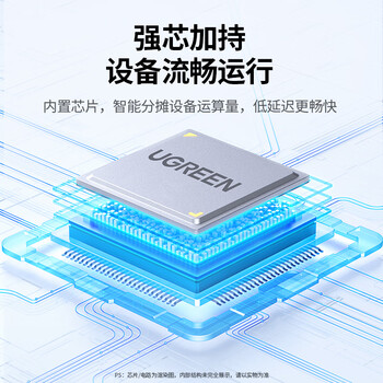 绿联USB3.0扩展坞分线器 高速4口HUB集线器拓展坞 笔记本台式电脑四合一多接口转换器转接头延长线