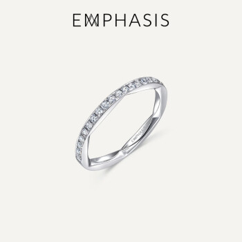 EMPHASIS艾斐诗Timeless「恒」系列白18K金六芒星钻石戒指91783R 11圈
