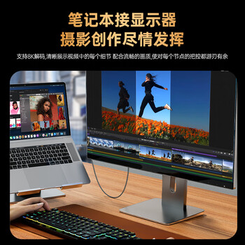 优籁特Type-C转DP1.4线雷电4/5转接器8K60Hz笔记本外接显示器高刷视频线USB-C苹果手机投屏2米 优籁特Type-C转DP1.4线雷电4/5转接器8K60Hz笔记本外接显示器高刷视频线USB-C苹果手机投屏2米