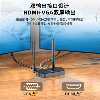 优越者企业级无线投屏器HDMI同屏器音视频同步办公投屏传输手机笔记本电脑主机连电视显示器投影仪V191A	
