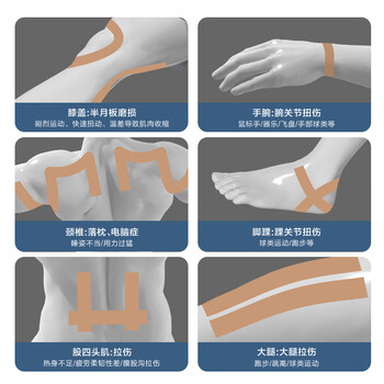 京东京造 预分切肌肉贴 组合肌贴 肌内效贴布 运动胶带拉伤防护贴