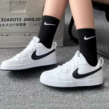 耐克（NIKE）女鞋2024夏新款COURT BOROUGH运动时尚大童鞋低帮休闲板鞋DV5456 DV5456-105 38.5