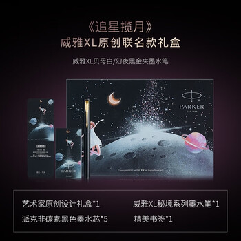 派克威雅XL追星揽月高颜值墨水笔套装礼盒小学生三年级 追星揽月+星环紫