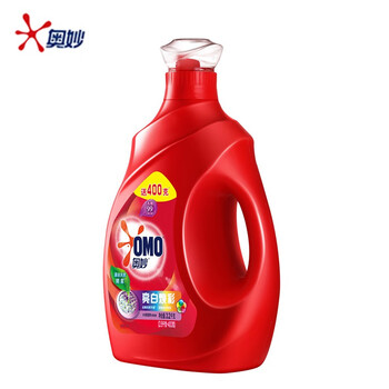 奥妙（OMO） 亮白焕彩洗衣液 (2.8KG+400G)*2瓶 温和 水莲清香 去顽渍